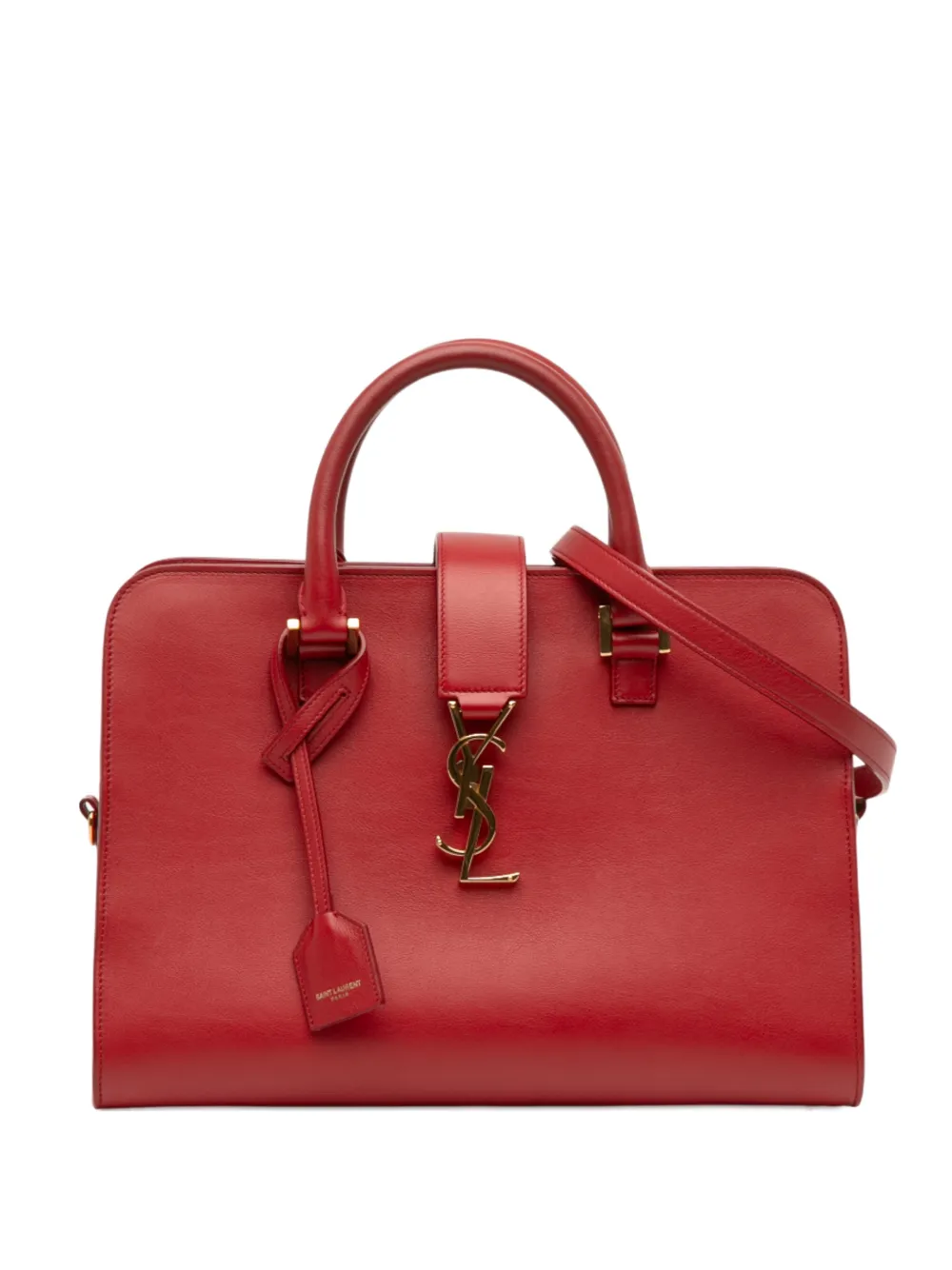 Saint Laurent Pre-Owned 2014 Small Leather Monogram Cabas satchel | Red | Image 1