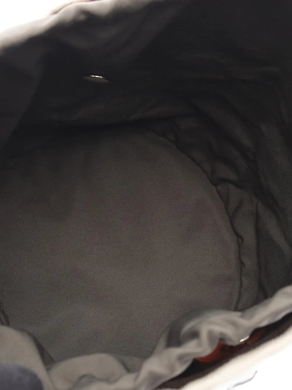 HERMES Pre-owned 2009 Toile Sac De Pansage Grooming Bucket Bag In Brown