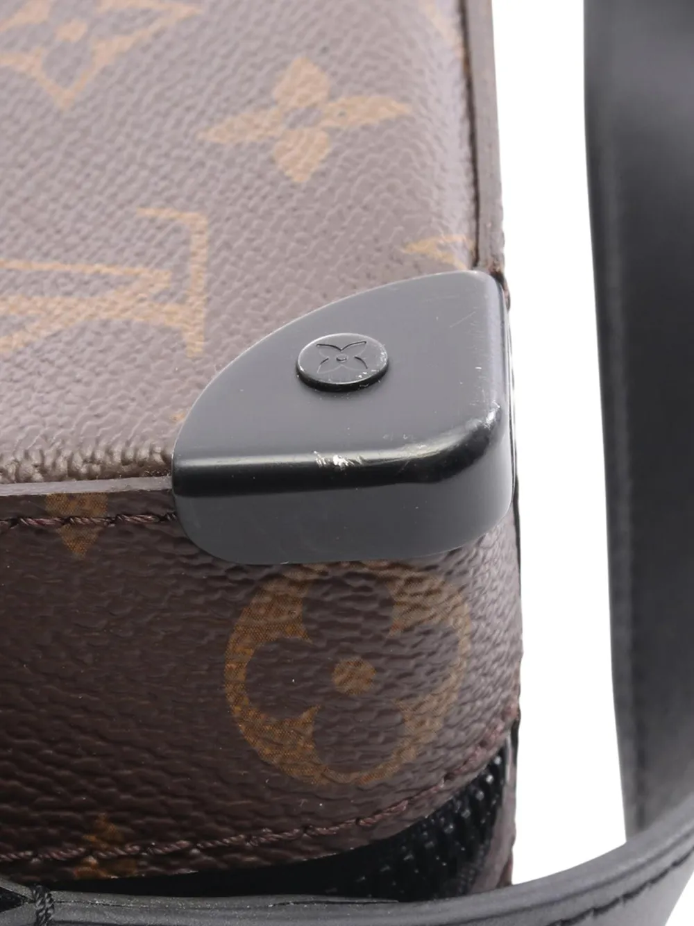 Pre-owned Louis Vuitton 2021-2025 Monogram Macassar Handle Soft Trunk Satchel In Brown