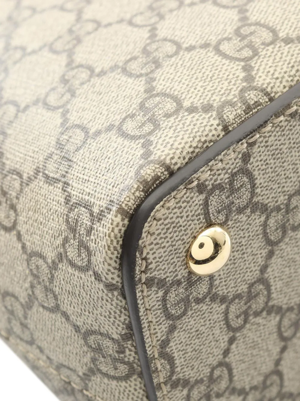 Pre-owned Gucci 2016-2025 Gg Supreme Linea A Satchel In Brown