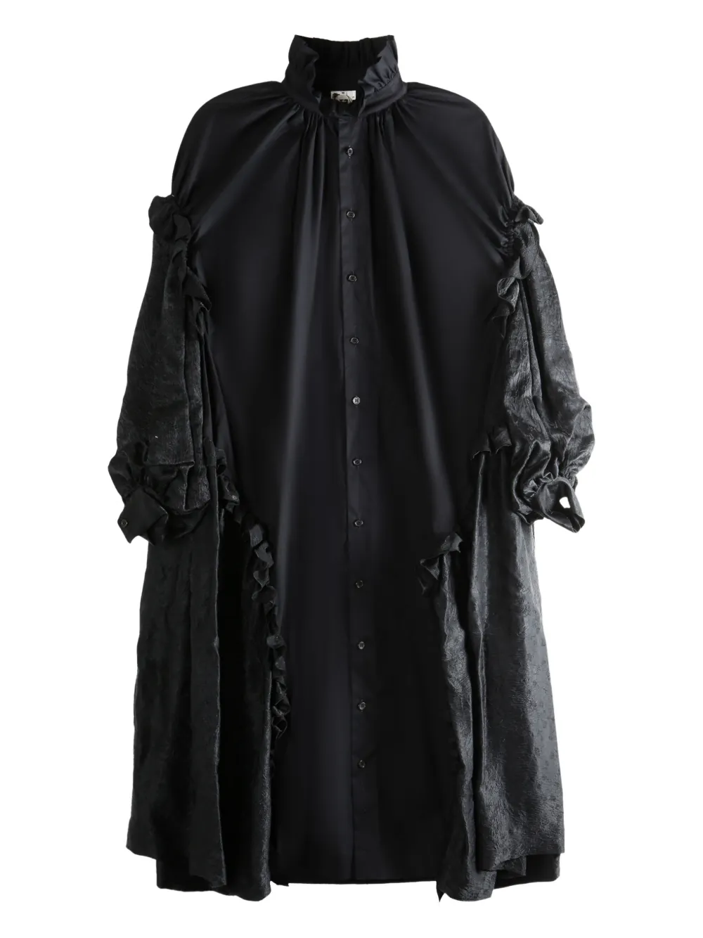 Noir Kei Ninomiya ruffled midi dress - Nero