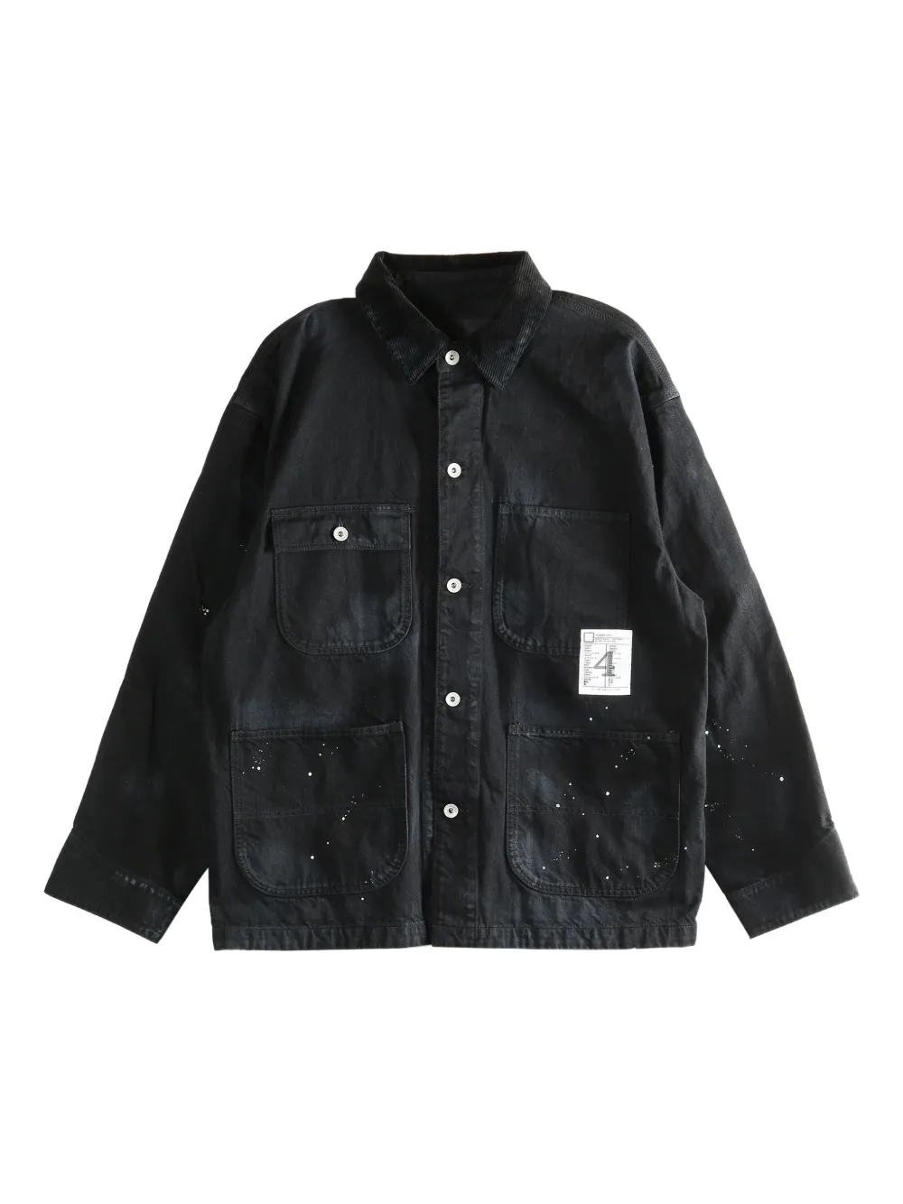 Neighborhood buttoned corduroy-collar jacket - Nero