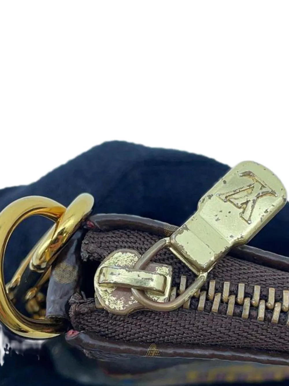 LOUIS VUITTON Pre-owned 2020 Monogram Vivienne Christmas Roller Coaster Mini Pochette Accessoires Handbag In Brown