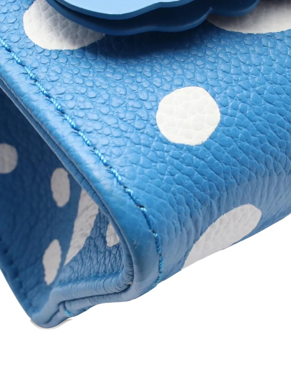 Pre-owned Louis Vuitton 2021-2025 X Yayoi Kusama Monogram Giant Empreinte Onthego Pm Satchel In Blue