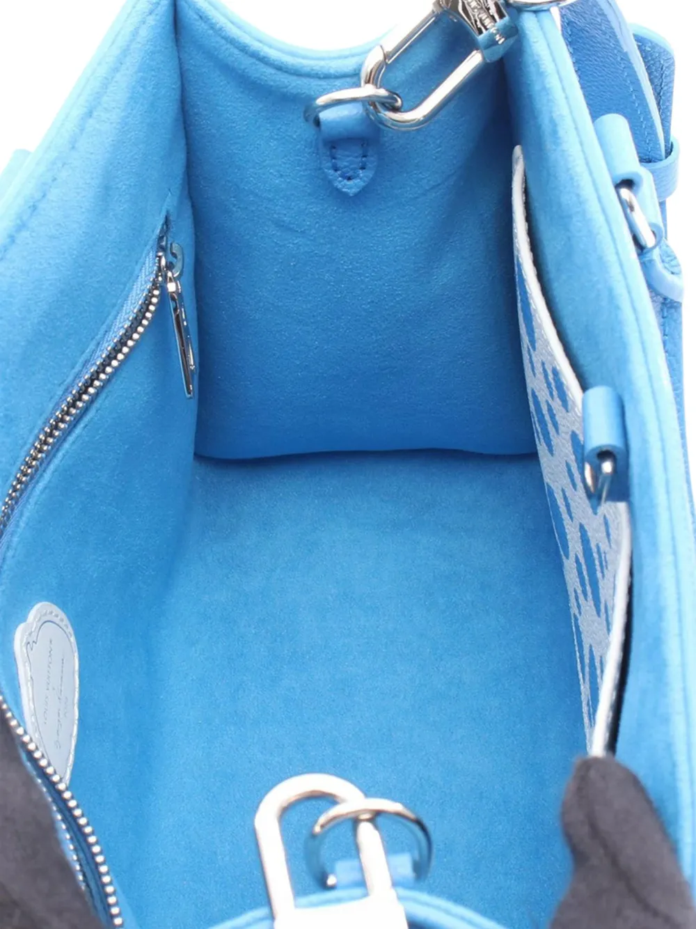 Pre-owned Louis Vuitton 2021-2025 X Yayoi Kusama Monogram Giant Empreinte Onthego Pm Satchel In Blue