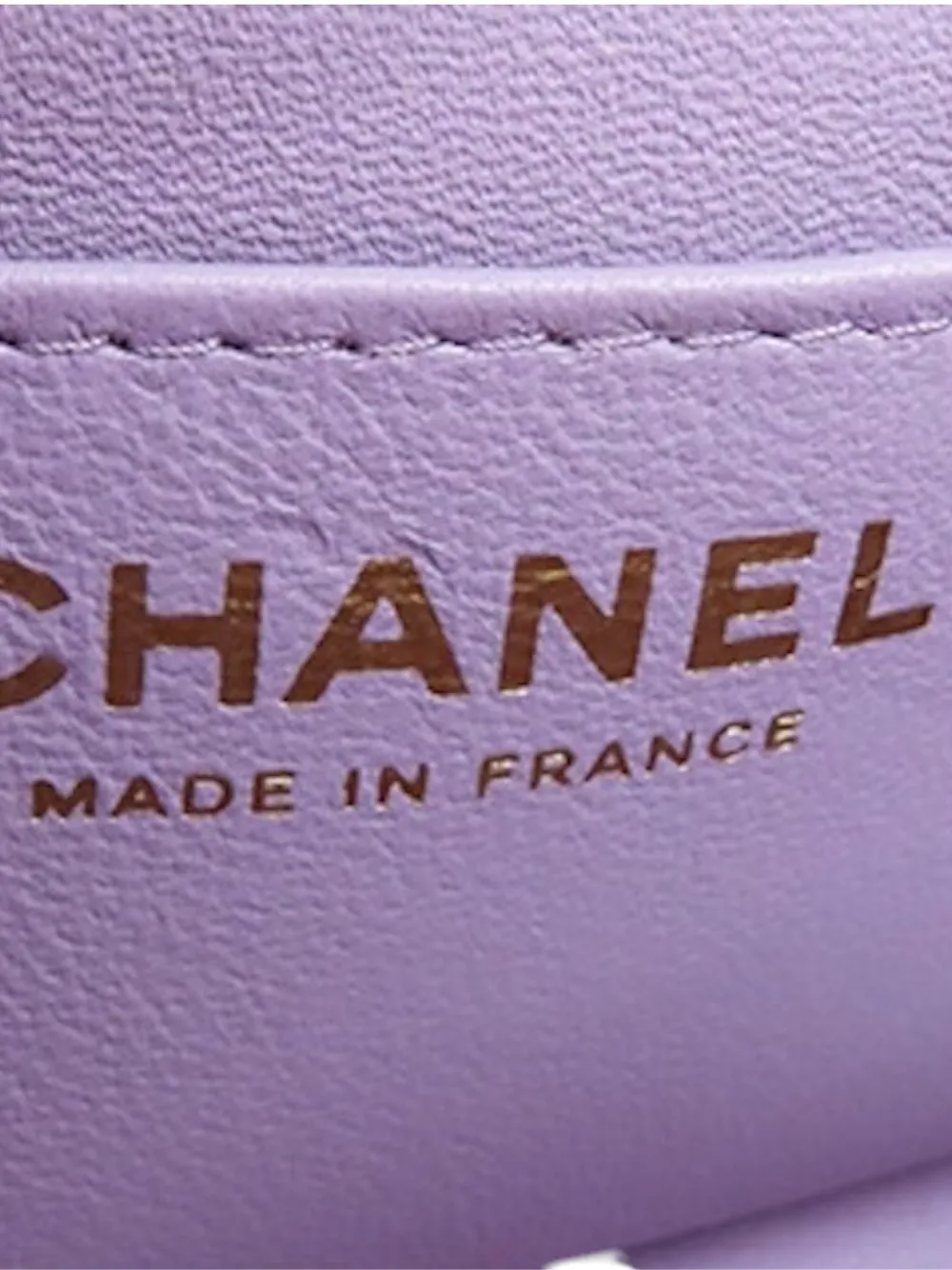 CHANEL Pre-owned 2021-2025 Mini Rectangular Classic Lambskin Top Handle Flap Satchel In Purple