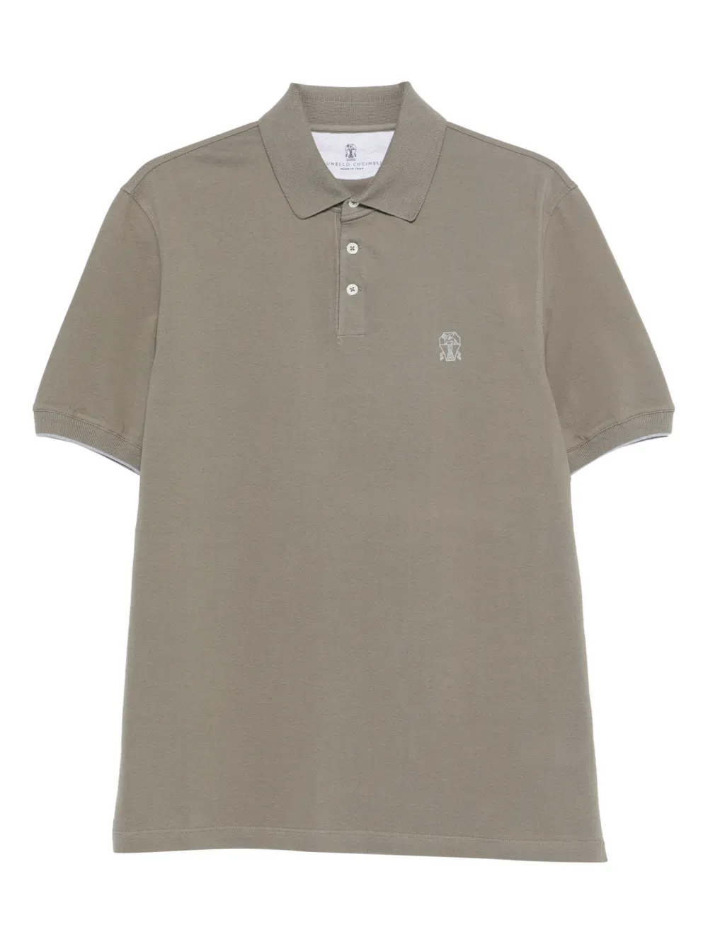 Brunello Cucinelli playera tipo polo bordada | verde | Image 1