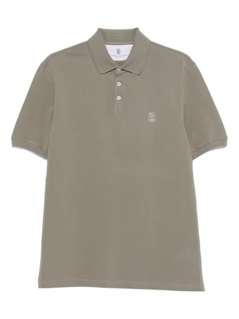 Brunello Cucinelli embroidered polo shirt