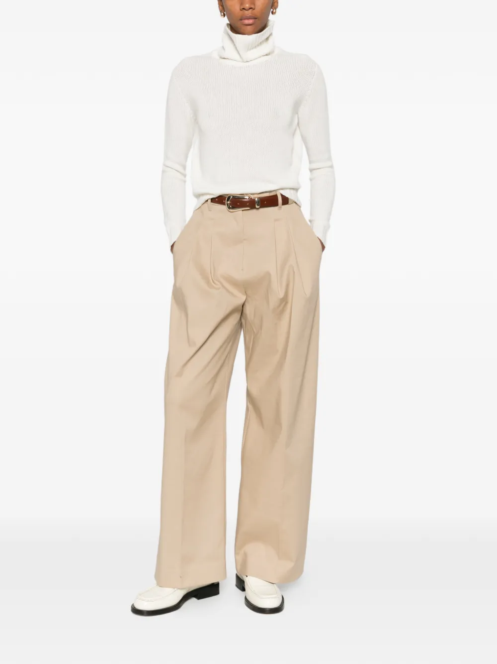 MARK KENLY DOMINO TAN pleated trousers - Beige