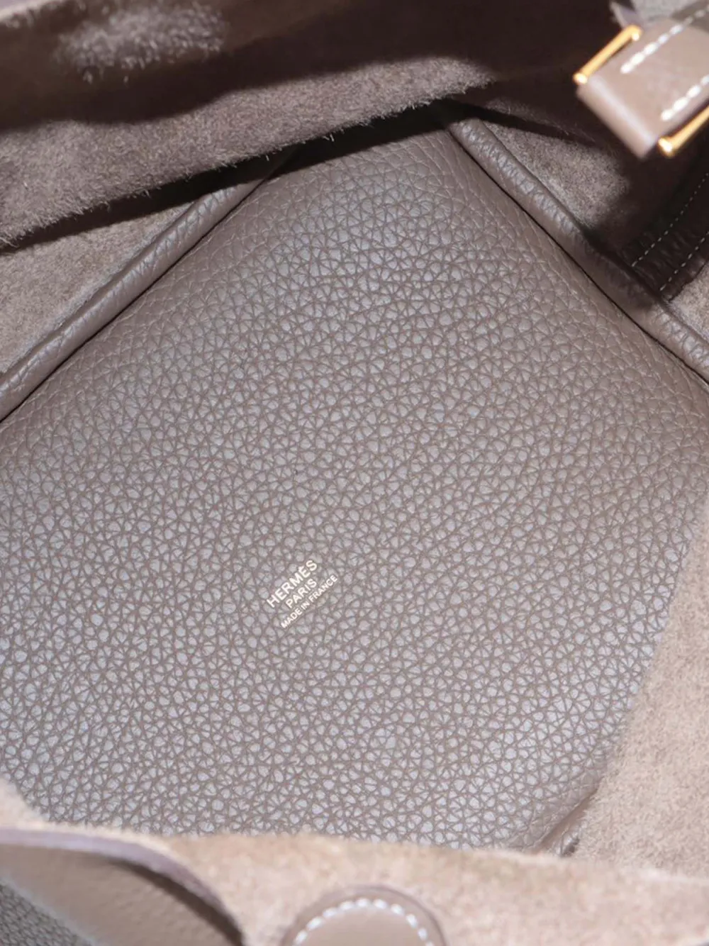 HERMES Pre-owned 2021 Clemence Picotin Lock 22 Handbag In Brown