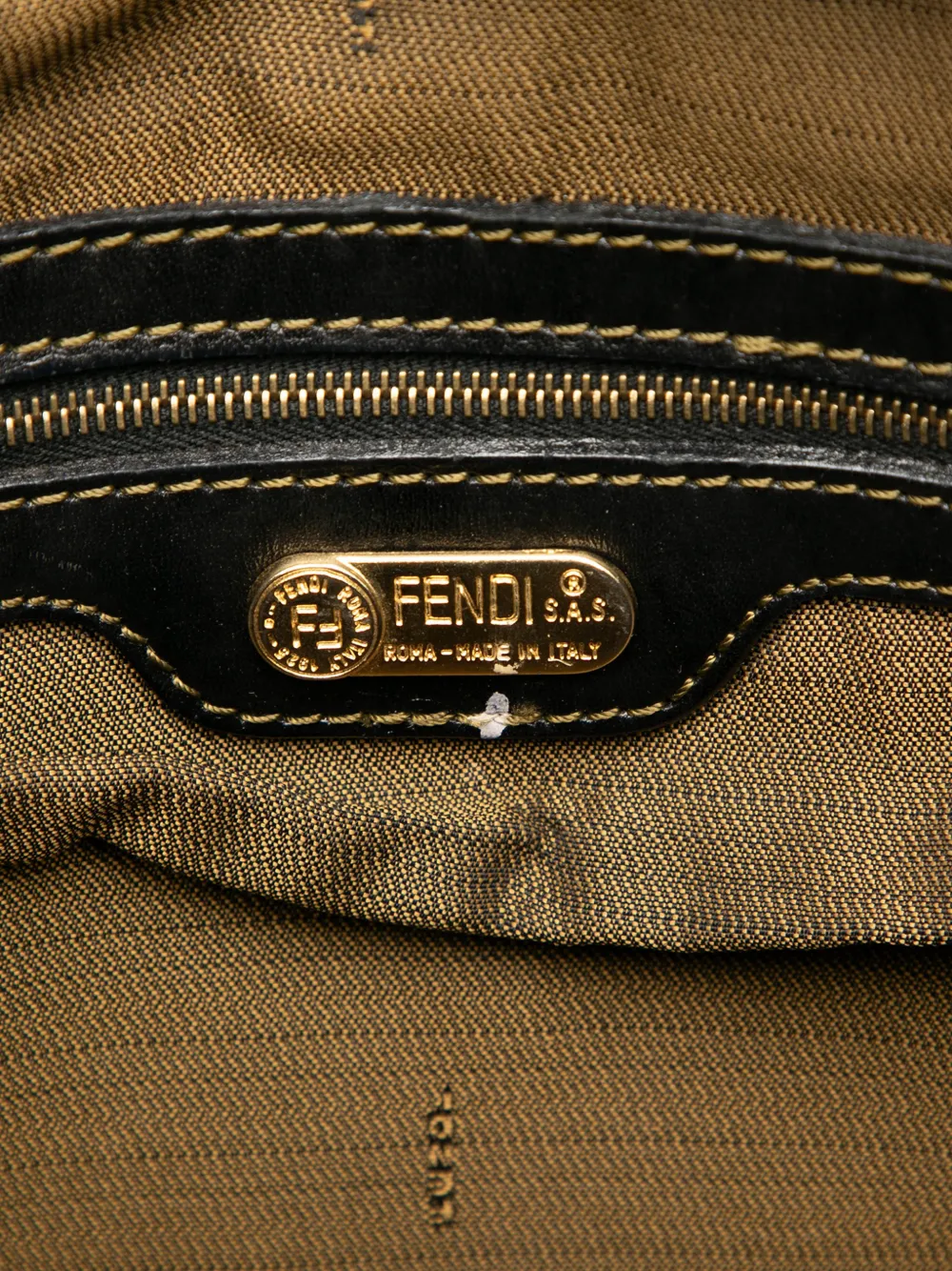 Pre-owned Fendi 20th Century Zucca Canvas Satchel In Brown