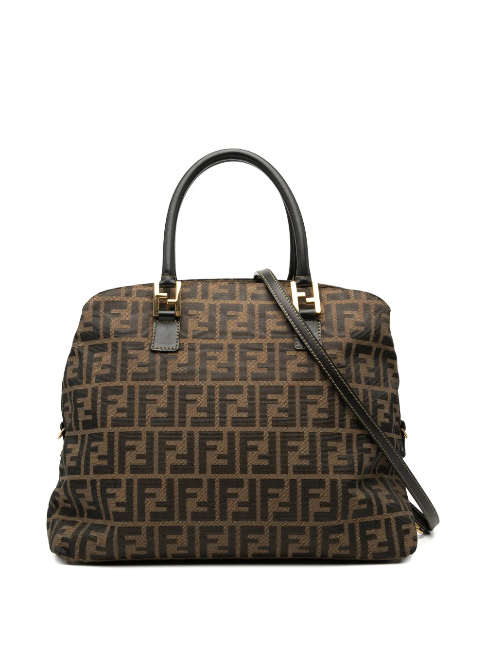 Pre-owned Fendi 20th Century Zucca Canvas Satchel In Brown