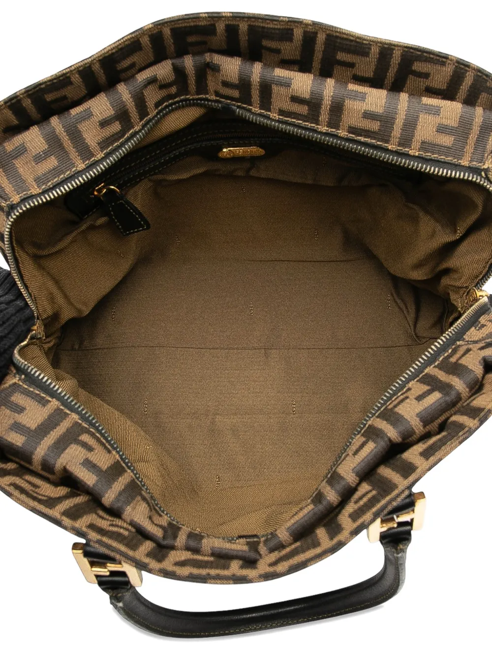 Pre-owned Fendi 20th Century Zucca Canvas Satchel In Brown