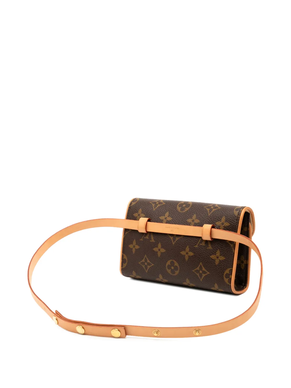 Pre-owned Louis Vuitton 2003 Monogram Pochette Florentine Belt Bag In Brown