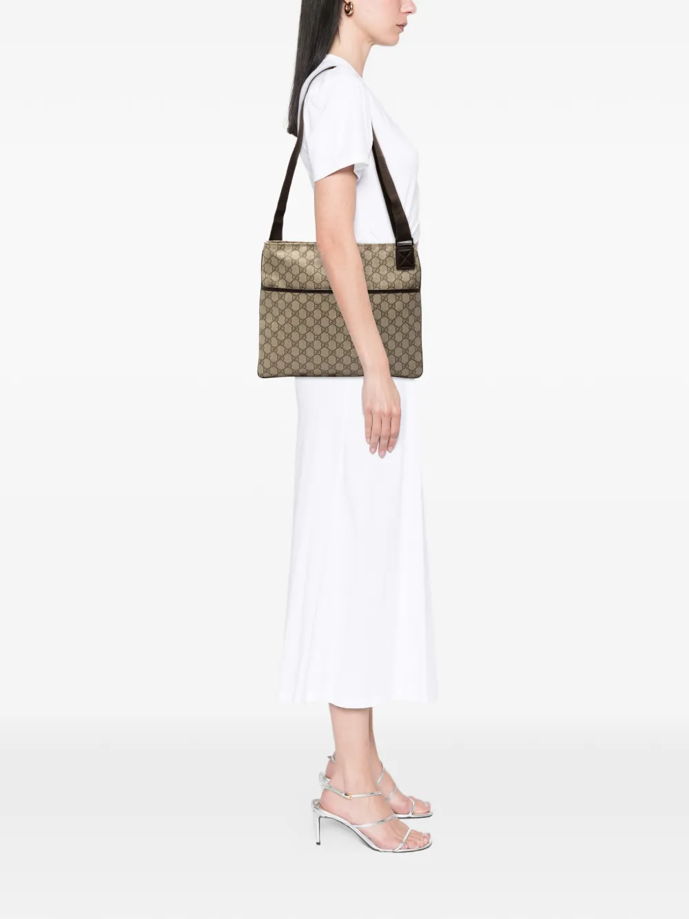 Pre-owned Gucci 2000-2015 Gg Supreme Crossbody Bag In Brown