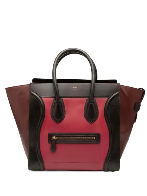 Celine Pre-Owned 2014 Mini Tricolor Leather Luggage Tote handbag