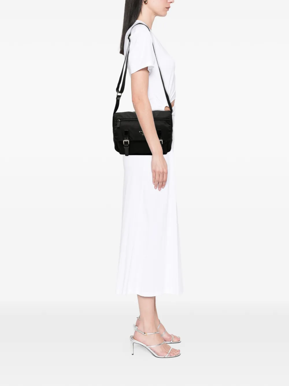 Prada Pre-Owned 2013-2025 Tessuto Zip Double Buckle Messenger Bag crossbody bag | Pre-Owned | Image 2