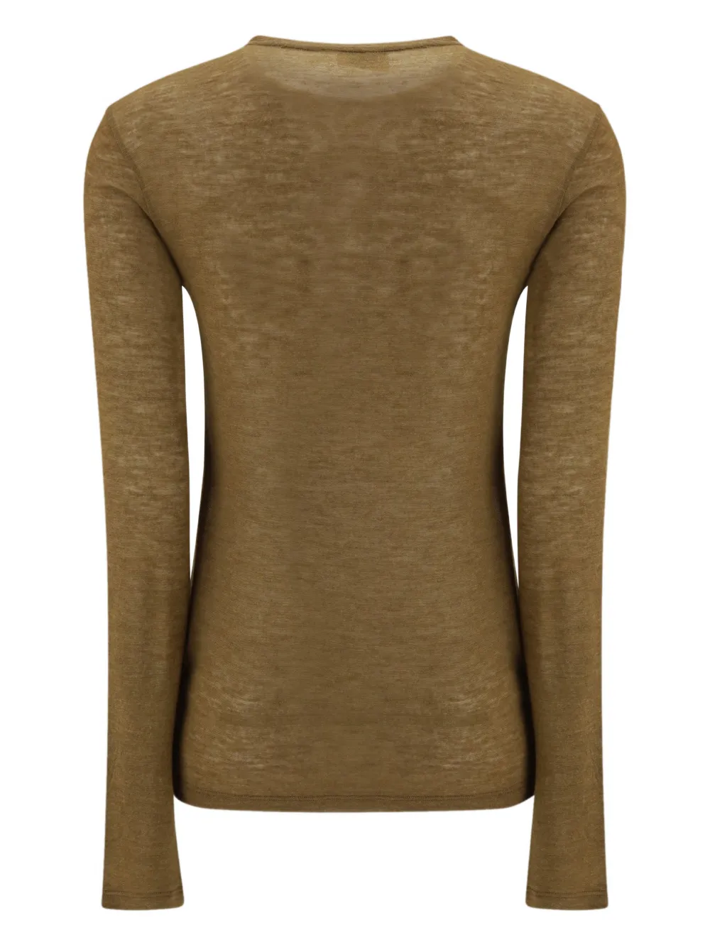 Saint Laurent Short-sleeved T-shirt In Cashmere And Silk In Brown
