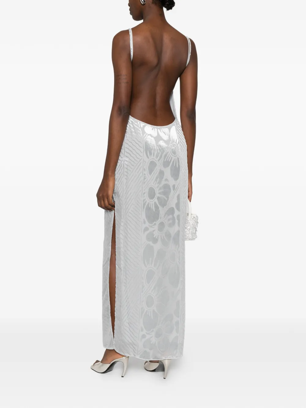 SIR. floral-print maxi dress - Zilver