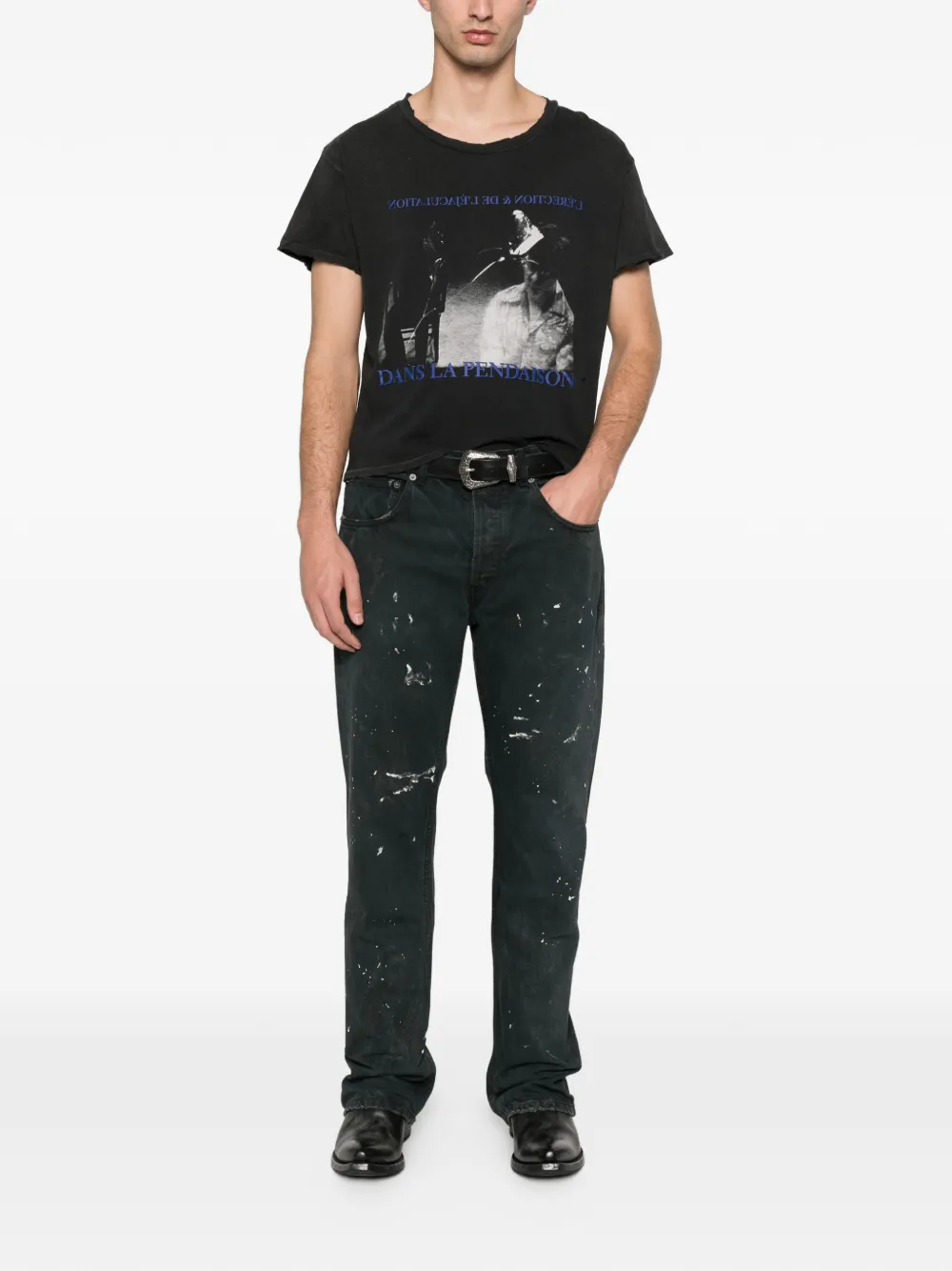 Enfants Riches Déprimés distressed-effect T-shirt - Zwart