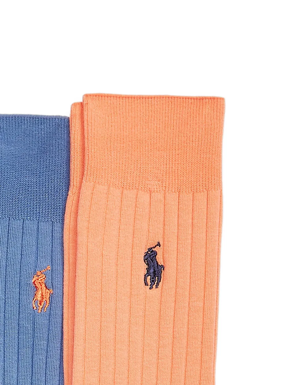  Polo Ralph Lauren Ribbed Logo-embroidered Socks (set Of Three) - Blue 