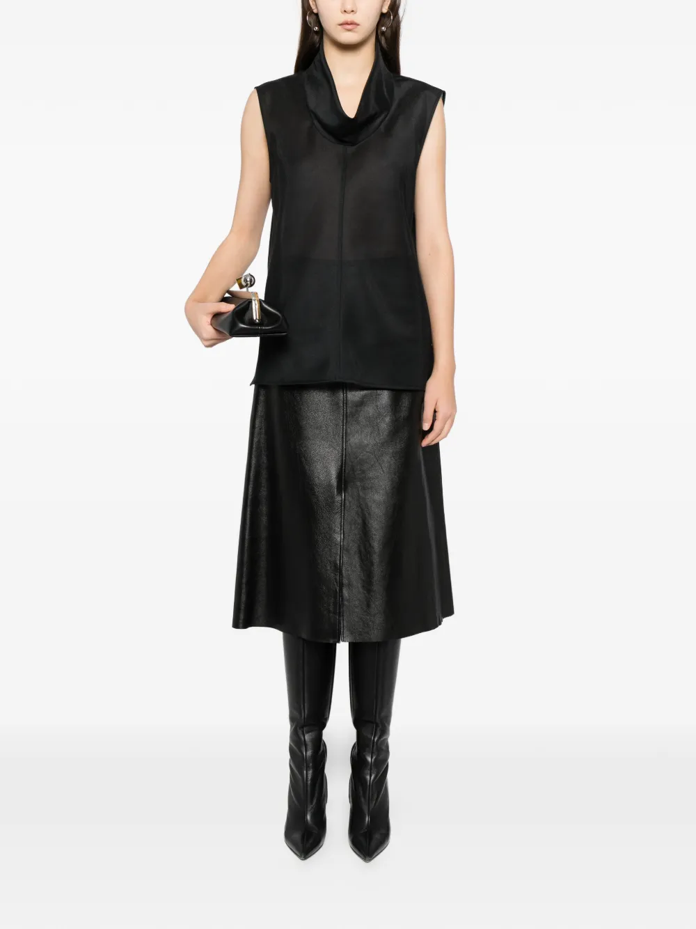 Helmut Lang top con cuello desbocado | Chalecos y camisetas | Image 2