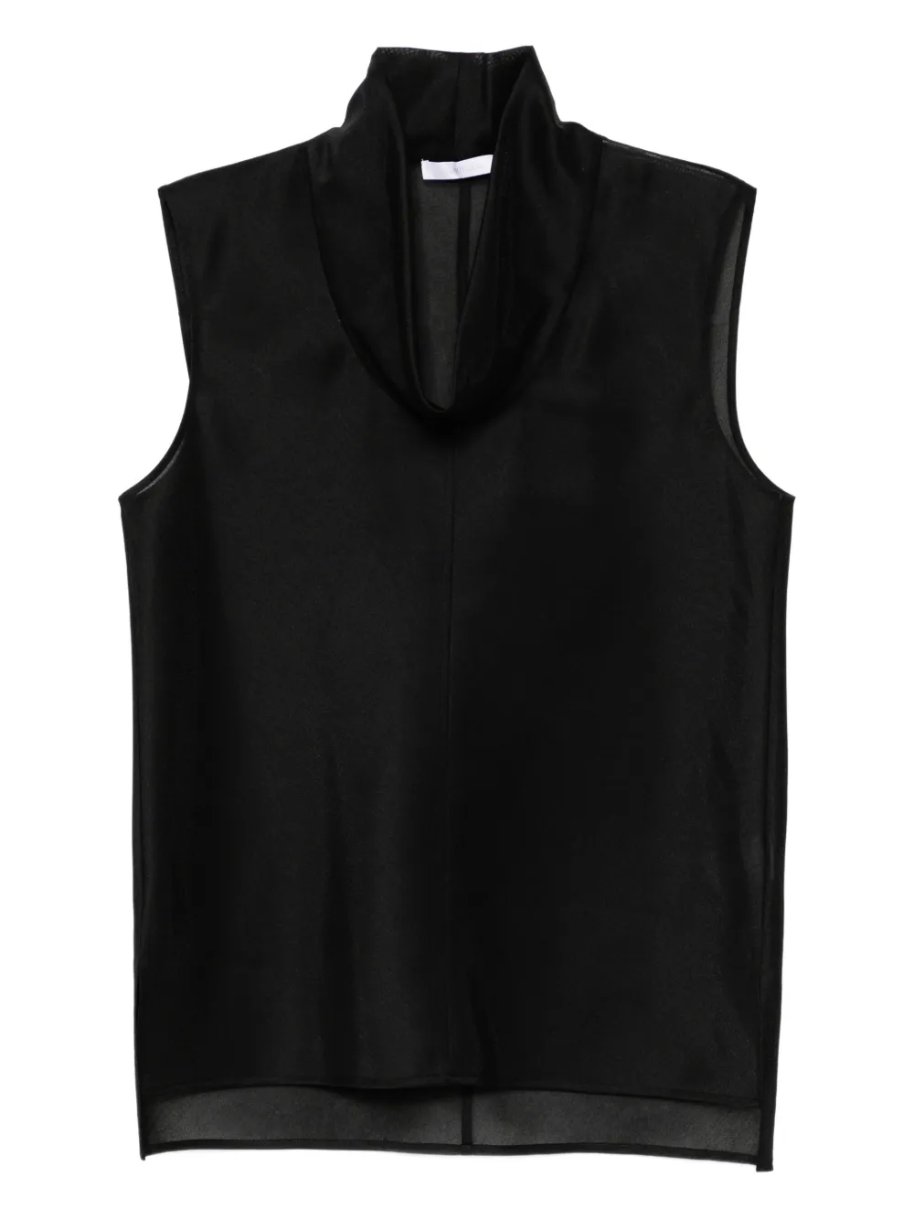 Helmut Lang top con cuello desbocado | negro | Image 1