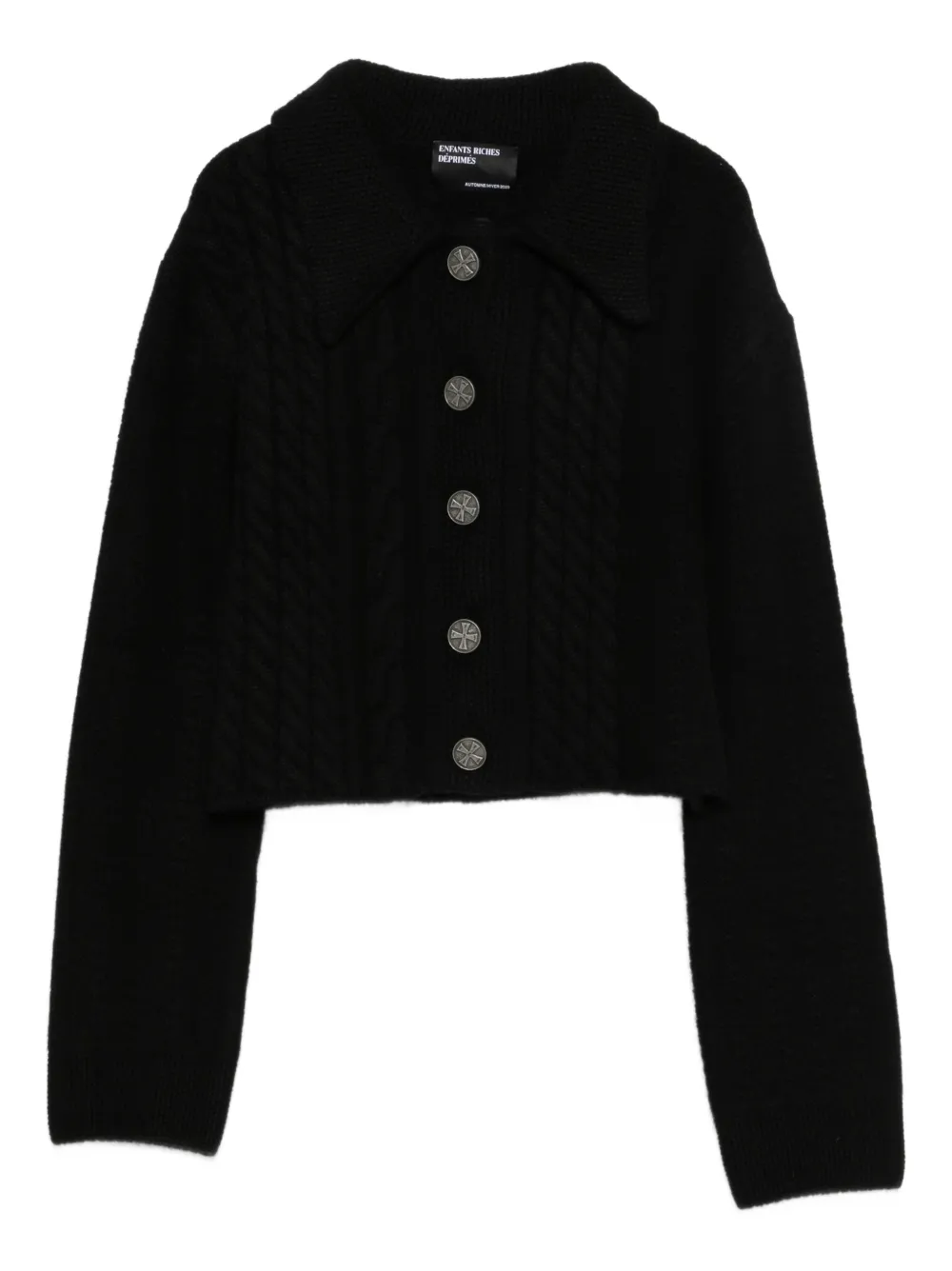 Enfants Riches Deprimes Long-sleeved Knitted Cardigan In Black