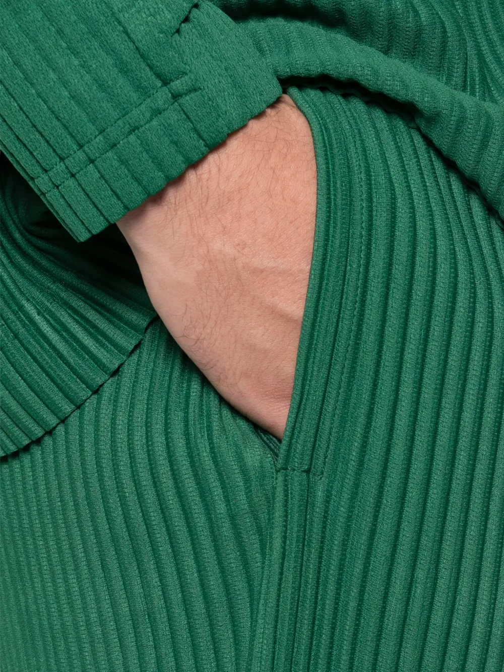 Homme Plissé Issey Miyake Straight plooibroek Groen