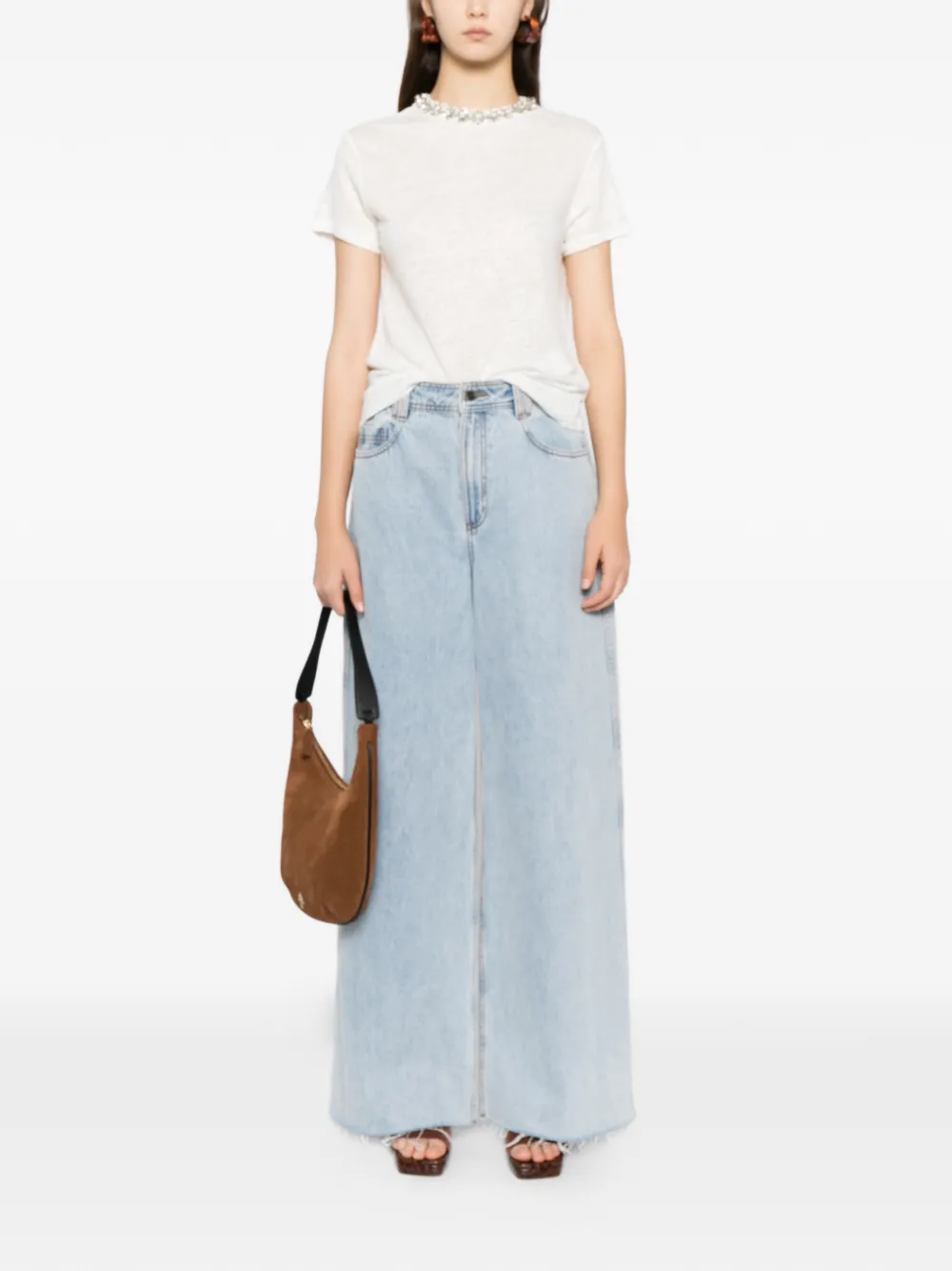 Zimmermann Crystal-embellished T-shirt In Multi