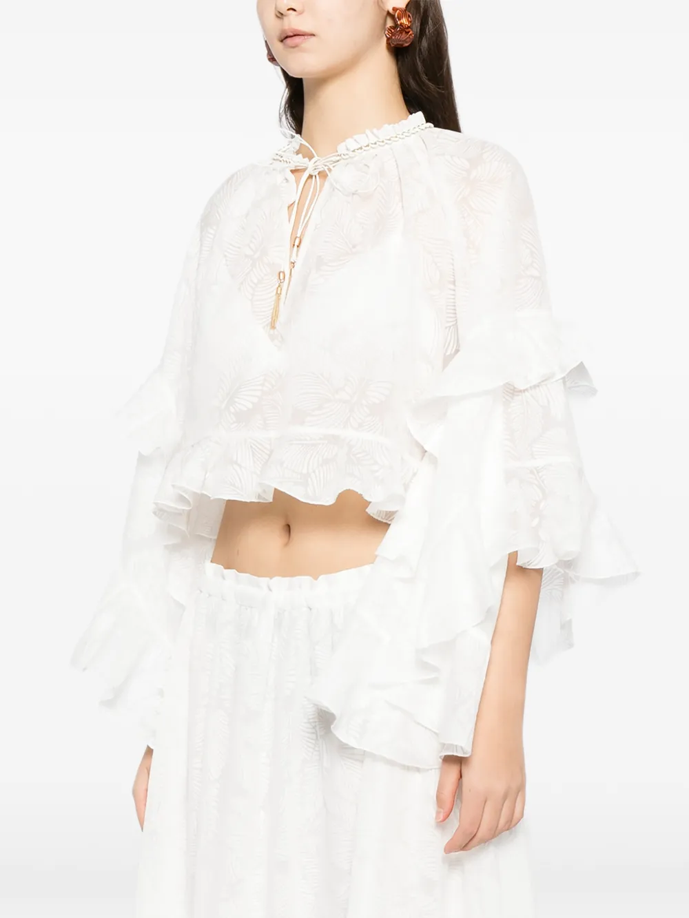 ZIMMERMANN Daylight blouse Wit