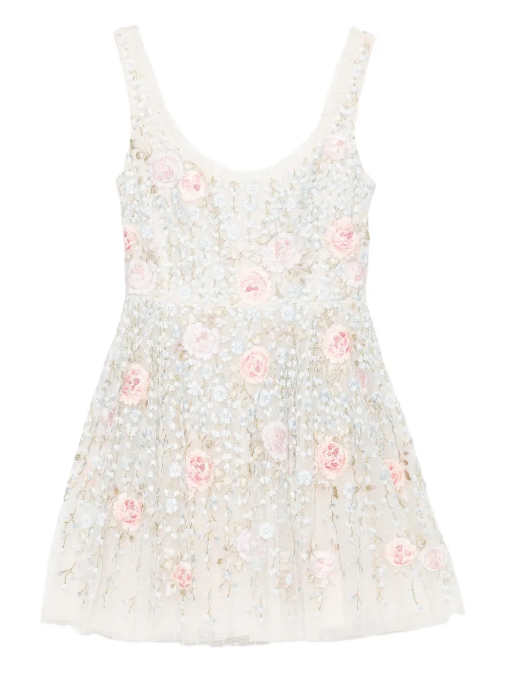 Needle & Thread Cressida mini dress - Toni neutri