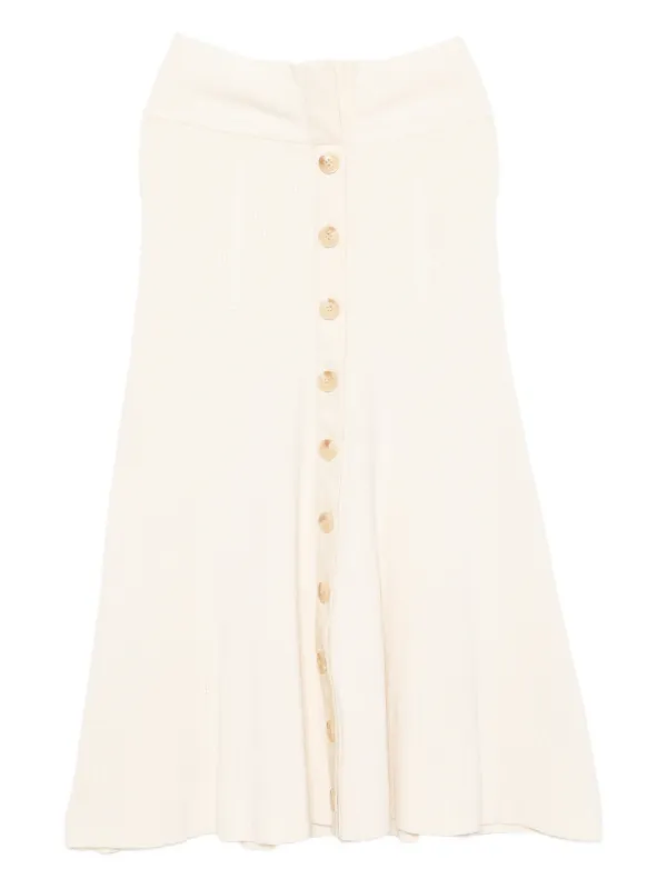 Zimmermann Rebellion Midi Skirt in Neutrals