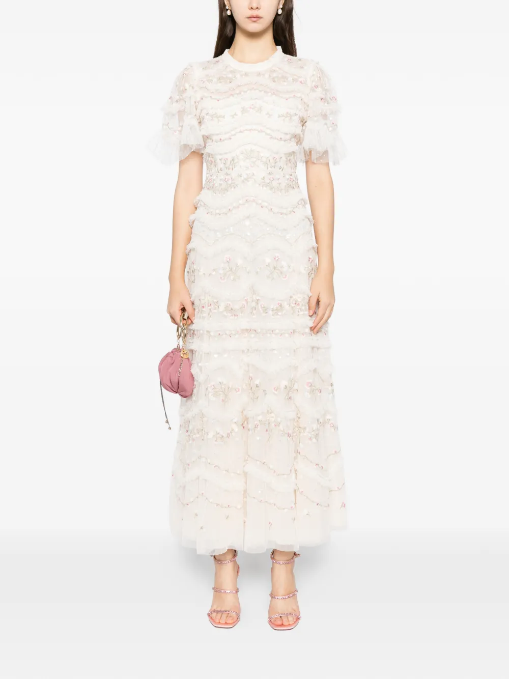 Needle & Thread Marina Gown In White