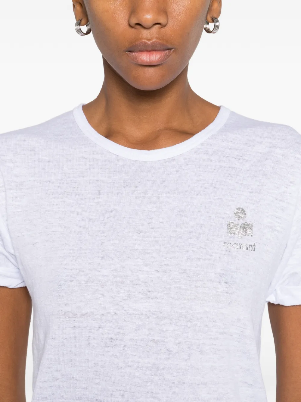 ISABEL MARANT T-shirt met logoprint Wit