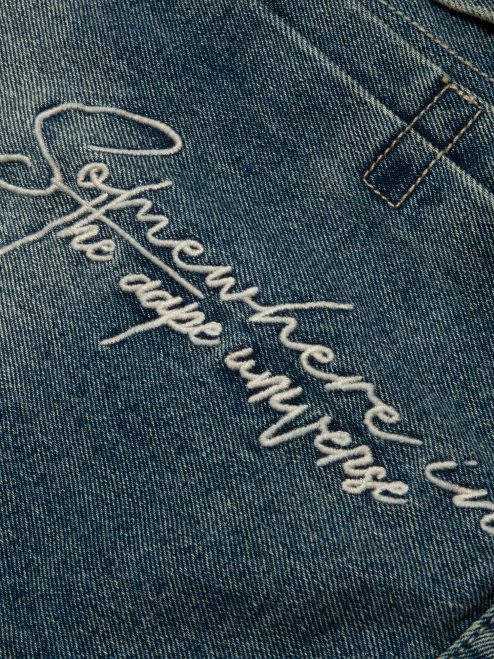 AAPE BY *A BATHING APE® embroidered-detail hooded jacket | Denim Jackets | Image 2