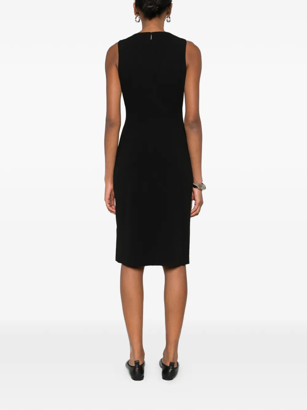 Calvin Klein Midi-jurk met V-hals Zwart
