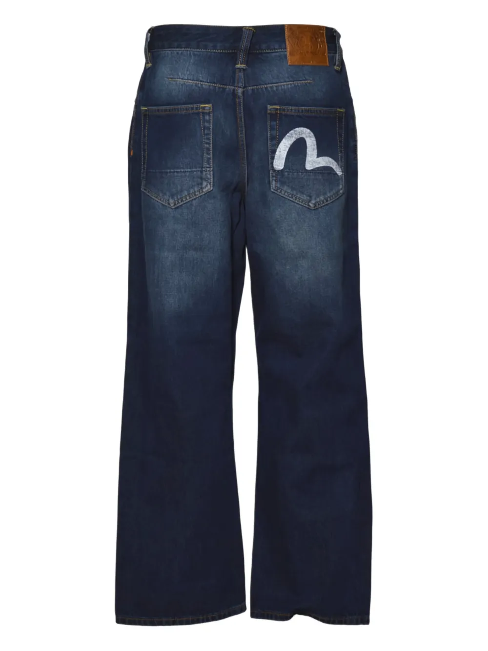 EVISU seagull-print five-pockets jeans - Blauw
