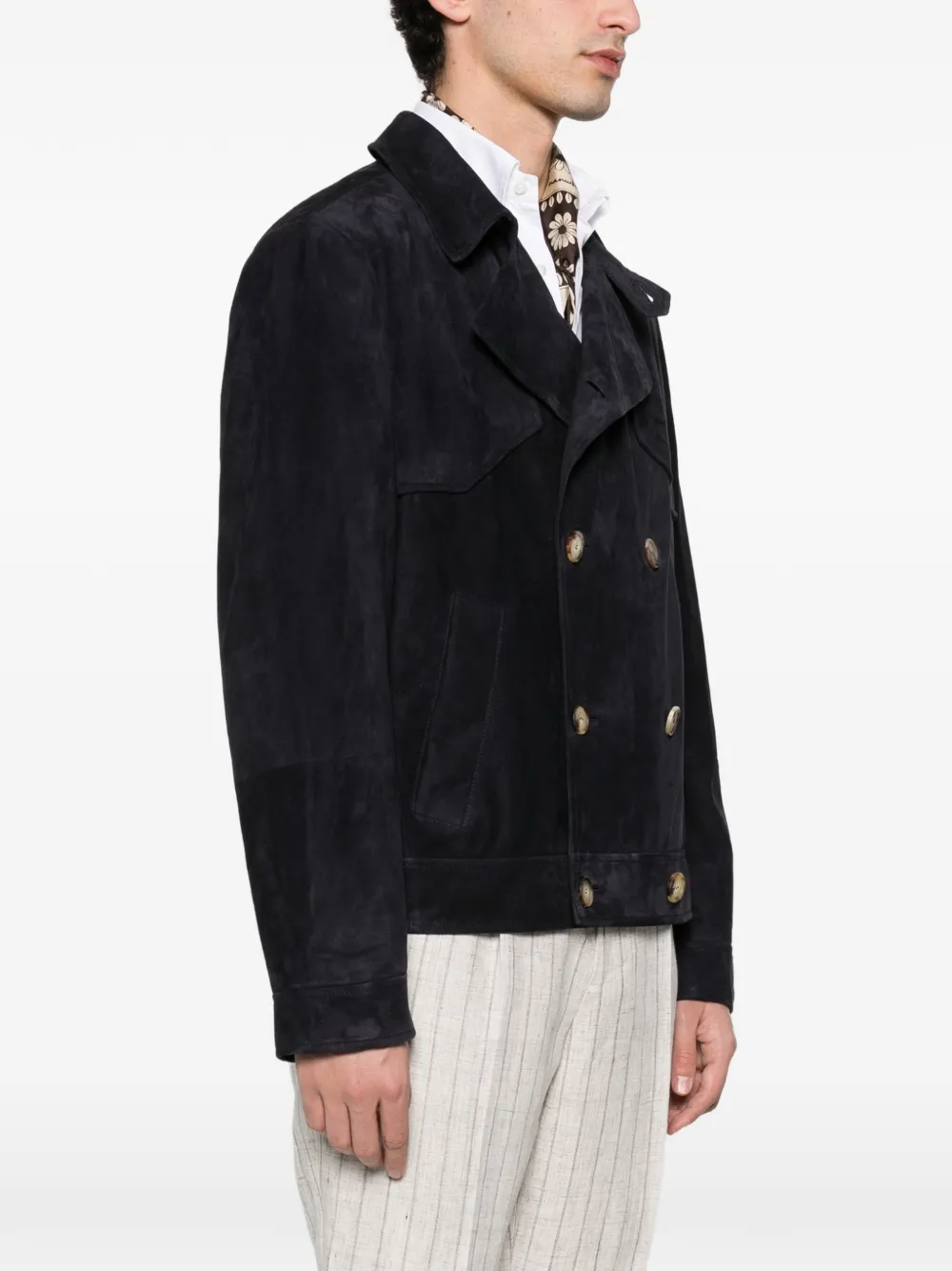  Brunello Cucinelli Double-breasted Jacket - Blue 