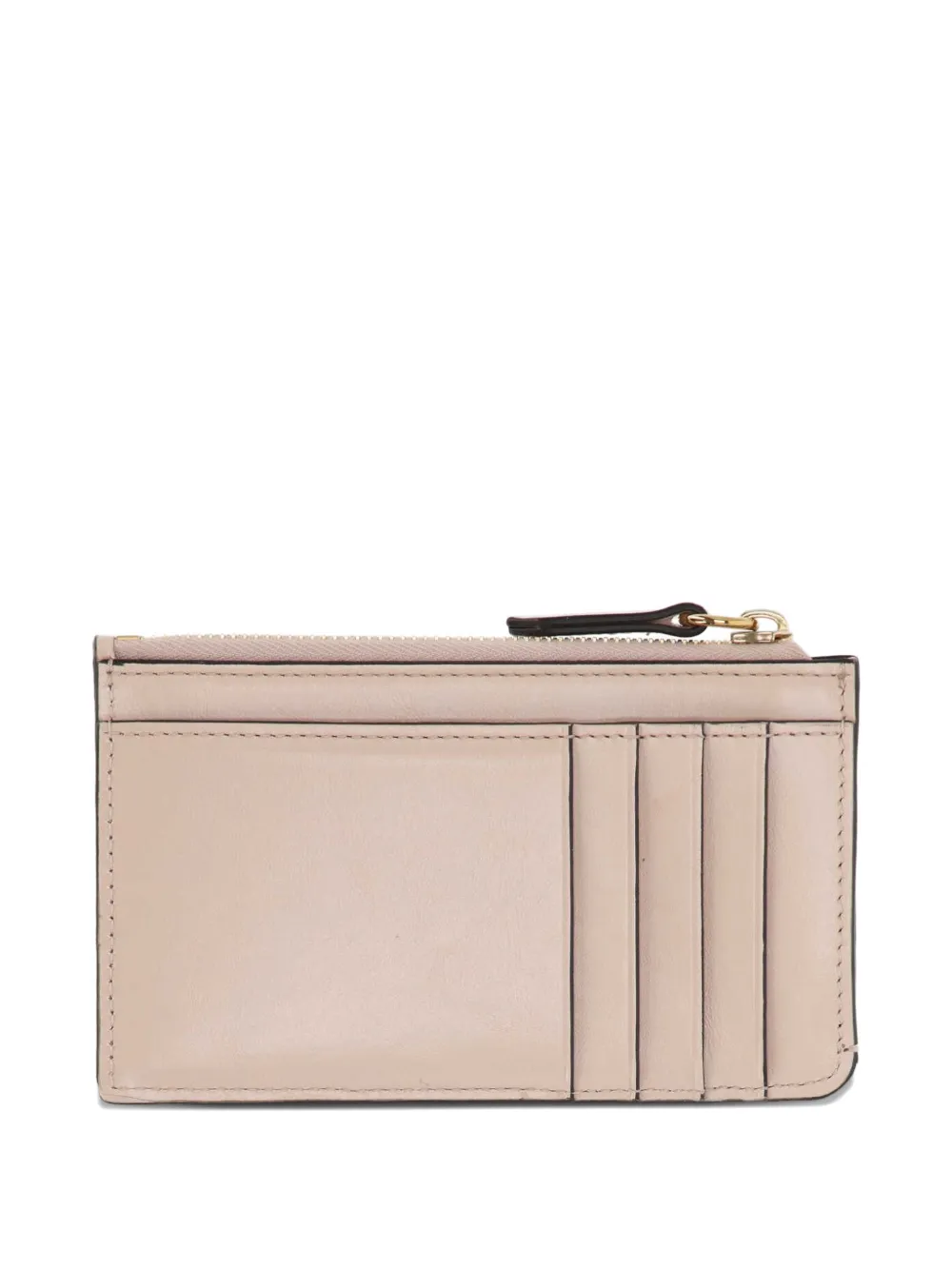 Chloé Logo Zip Wallet In Brown