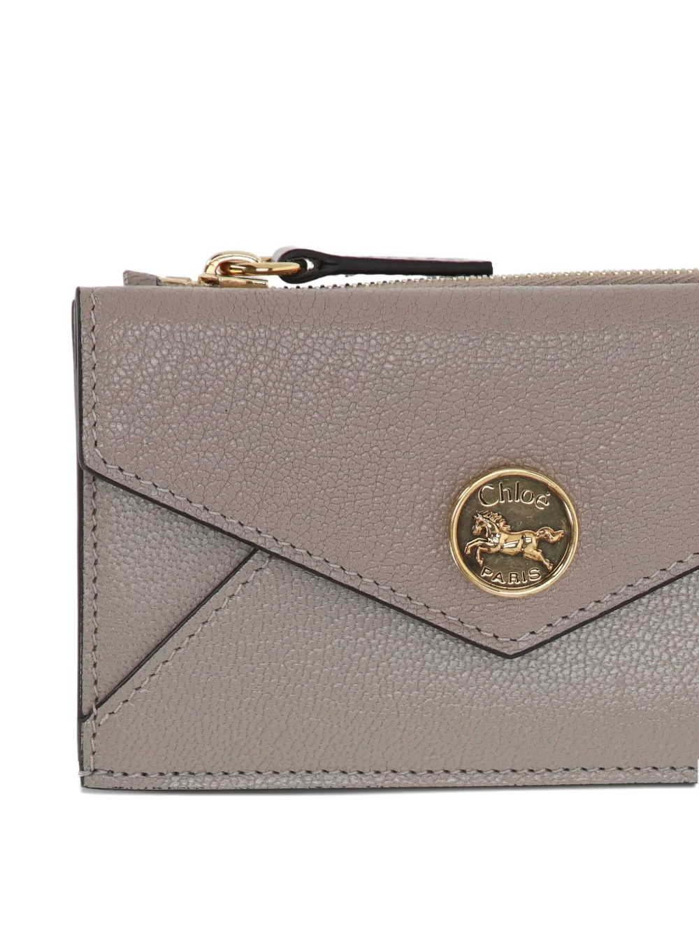 Chloé Envelope Logo Wallet In Gray