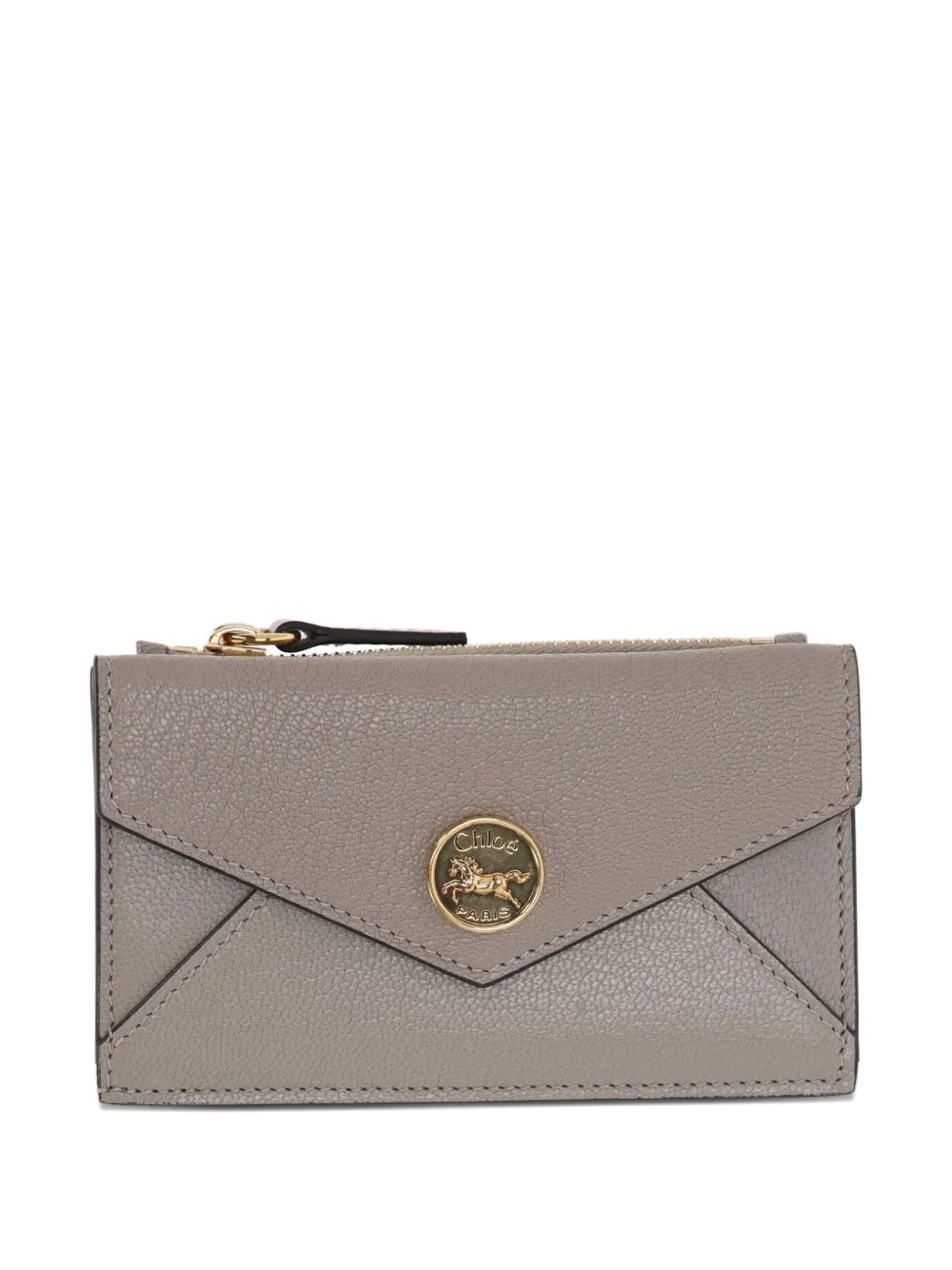 Chloé Envelope Logo Wallet In Gray