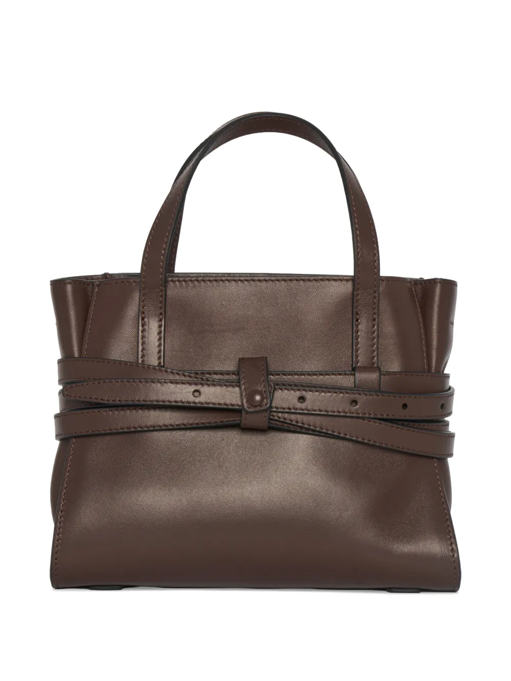 Moschino Tie Me belted top-handle tote bag - Bruin