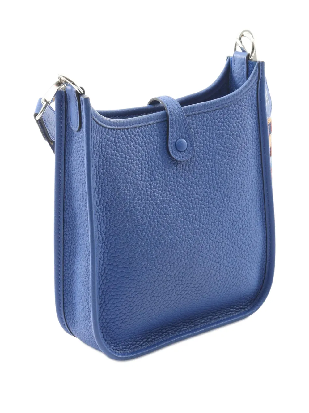 Pre-owned Hermes 2021 Clemence Evelyne Amazone Tpm Crossbody Bag In Blue
