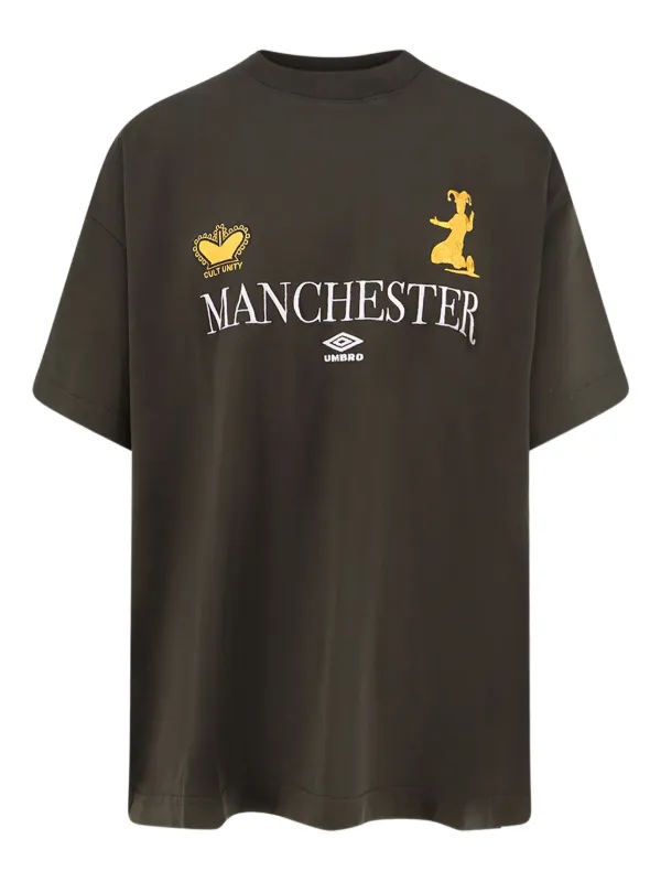 UMBRO logo-print T-shirt Brown FARFETCH