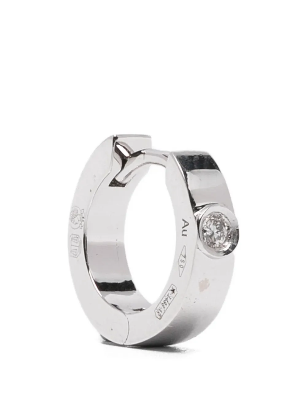 TOTEME diamond hoop earrings - Argento