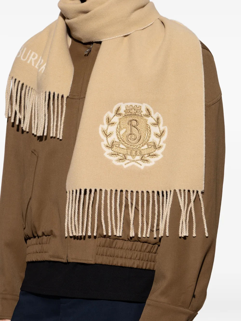 Burberry B Crest kasjmier sjaal Beige