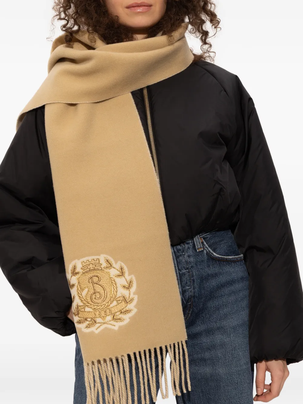 Burberry B Crest kasjmier sjaal Beige