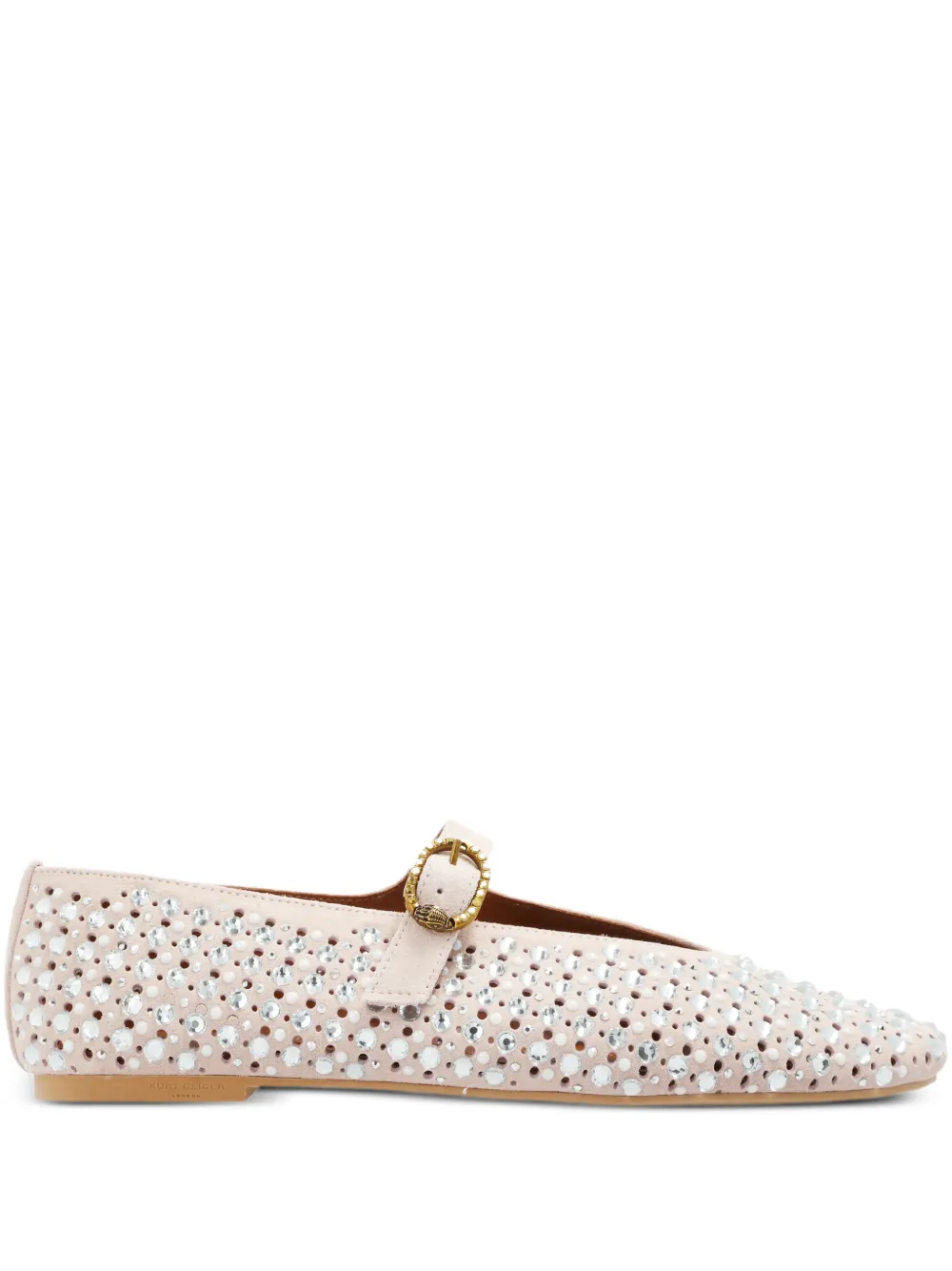 Kurt Geiger London Mayfair embellished buckle ballet flat - Rosa