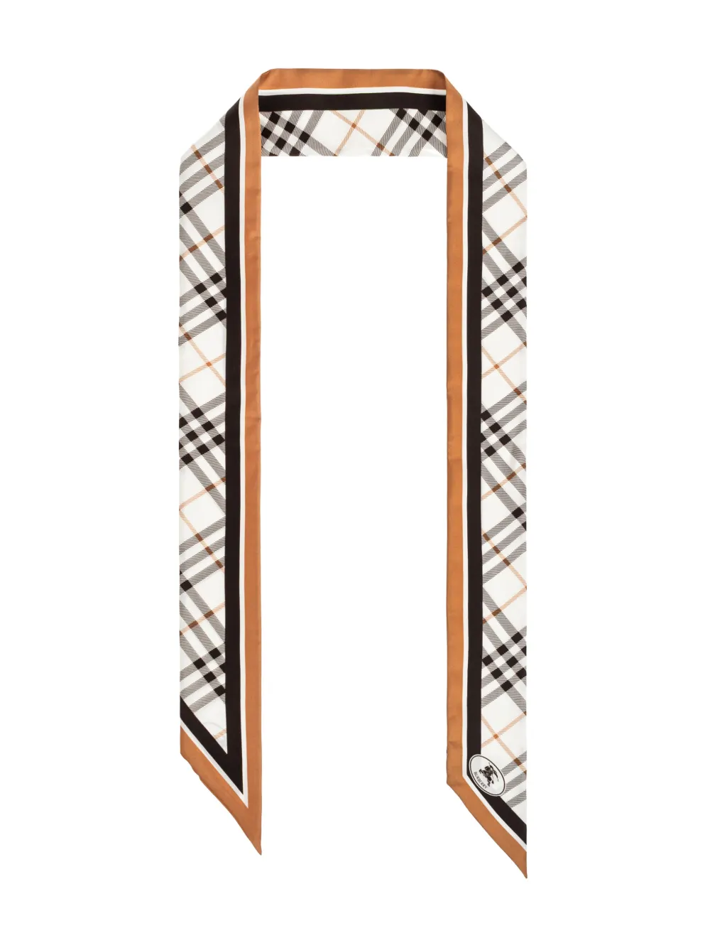 Burberry check-pattern silk scarf - Bianco